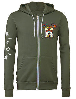 Autumn Boba Unisex Zip-up Hoodie